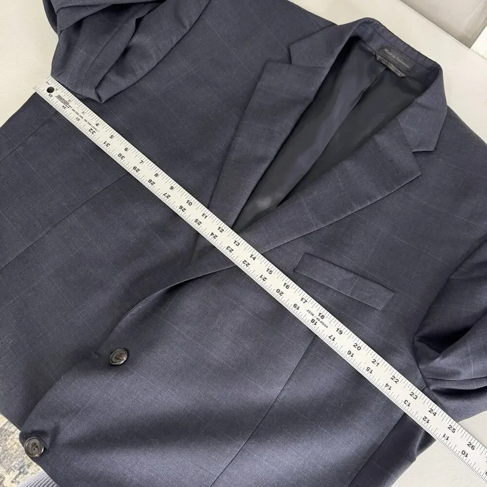 Lauren Ralph Lauren Blazer Mens 48L Blue Wool Classic 2 Button‎ Suit Jacket